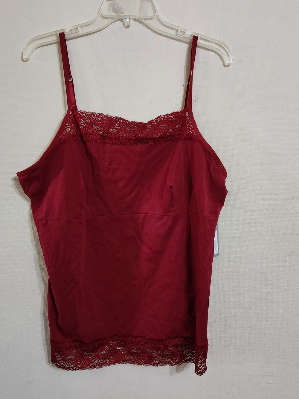 Apt. 9 Burgundy Lace-Trim Satin Camisole